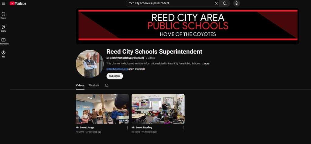 Superintendent Youtube Channel Information