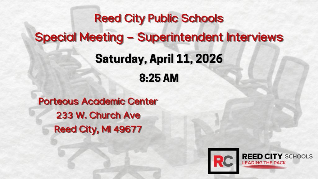 April 11, 2026 Special Meeting - Superintendent Interviews