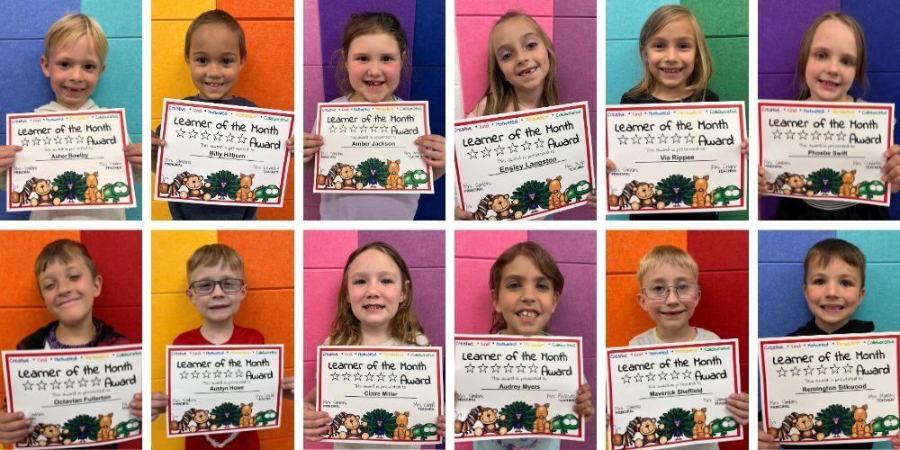 Top Row L to R- Asher Bowlby, Billy Hilburn, Amber Jackson, Ensley Langston, Via Rippee, Phoebe Swift Bottom Row L to R - Octavian Fullerton, Austyn Howe, Claire Miller, Audrey Myers, Maverick Sheffield, Remington Silkwood