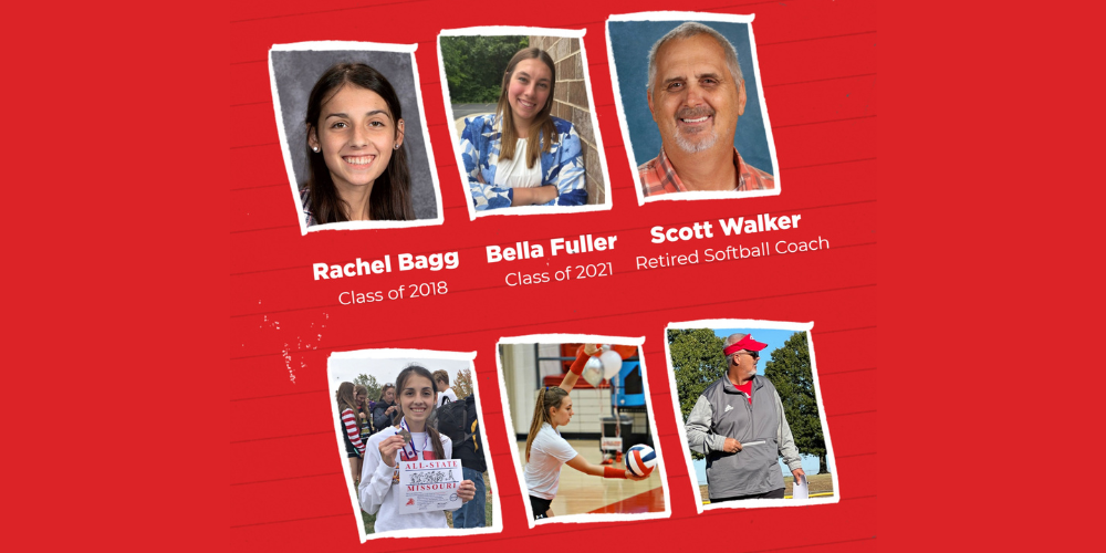 woman holding medal, woman preparing to serve volleyballl, coach holding pen