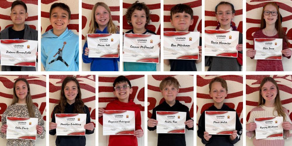 13 students holding certificates