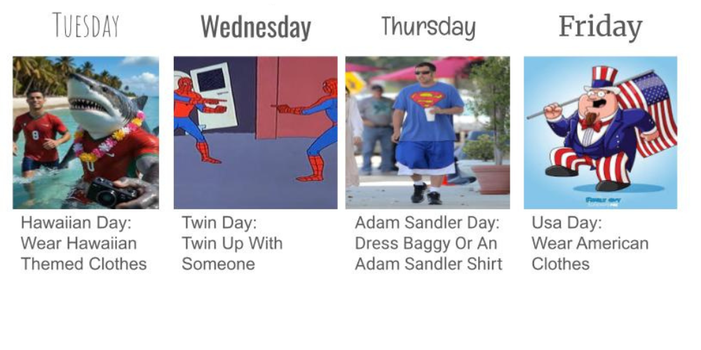 spirit week flyer