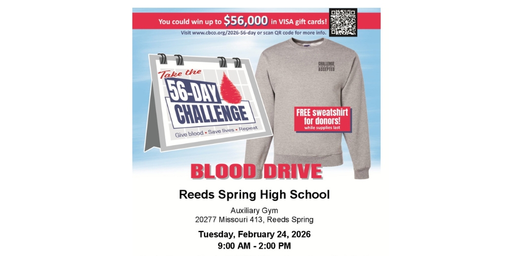 sweatshirt anc calendar with words Blood Drive