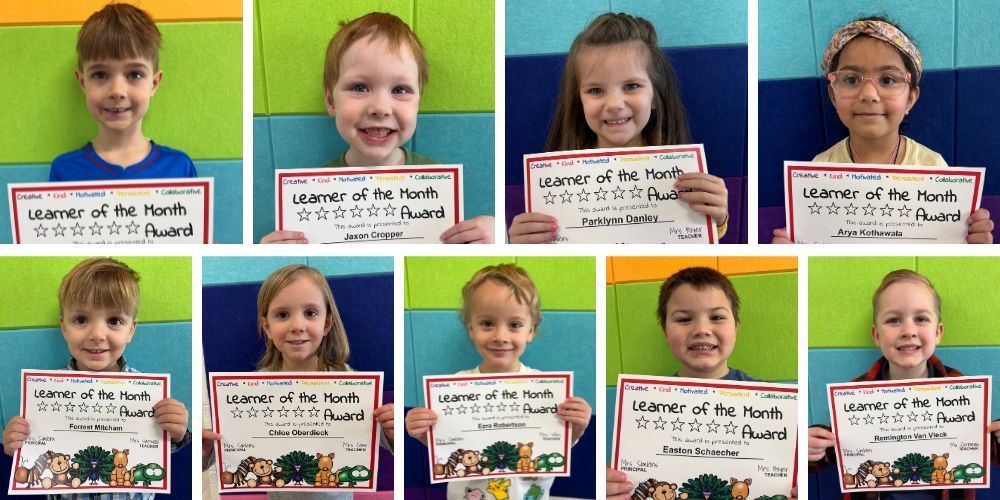 9 students holding certificates