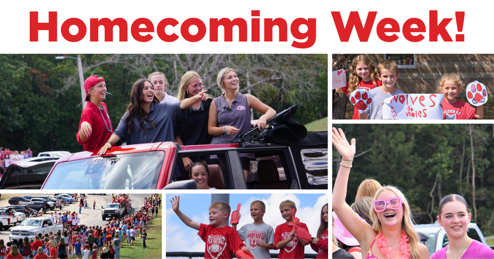 Collage of photos from last year's homecoming parade
