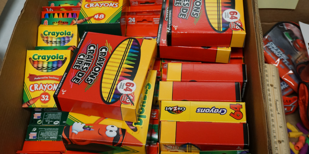 box of crayons