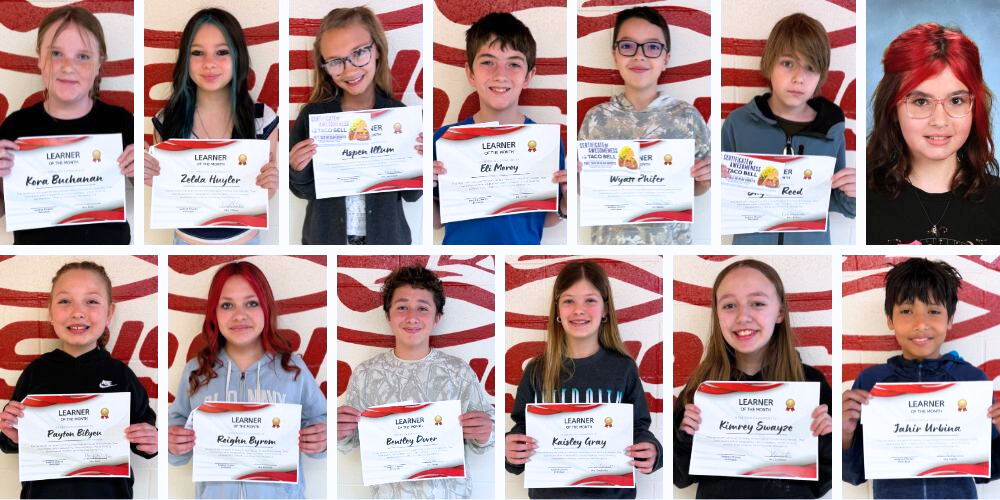 13 students holding certificates