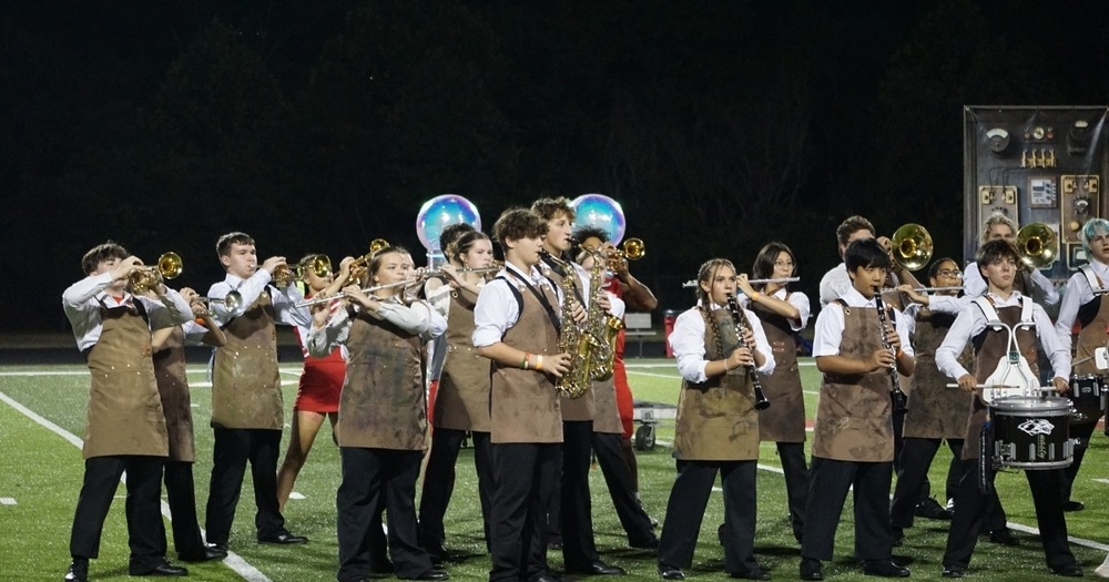 Wolf Pride Marching Band performing