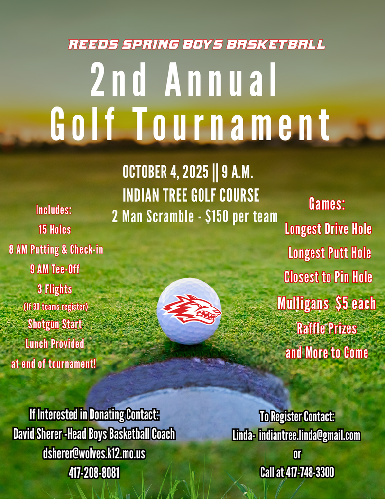 Reeds Spring BBall Golf Tournament Flyer