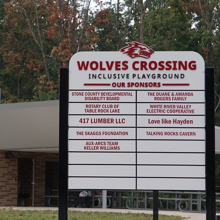 wolves crossing sign