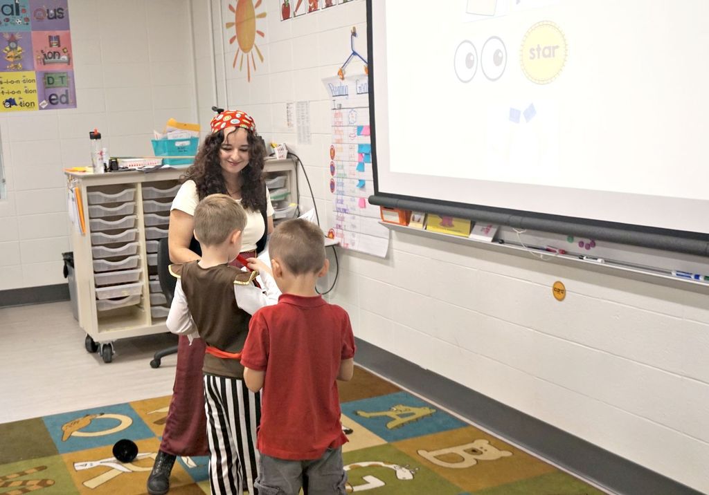 teacher helping