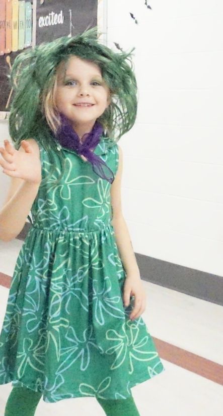 green hair costume