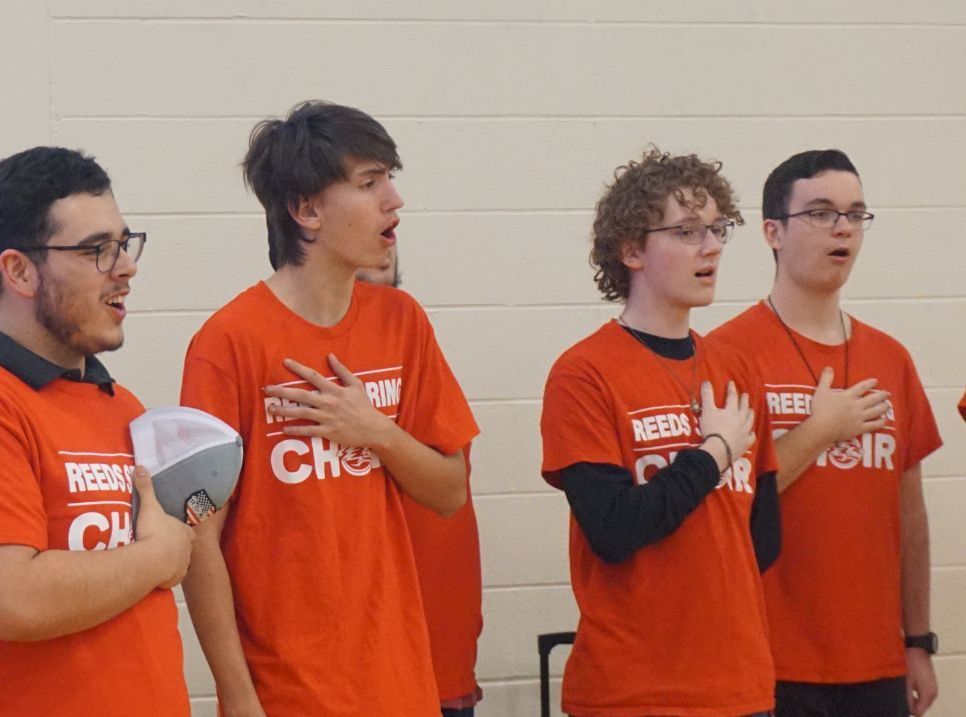 choir singing national anthem