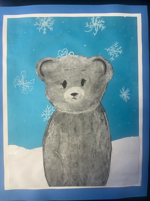 student drawing of polar bear