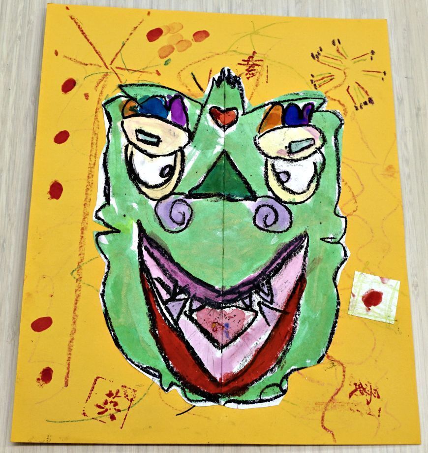 student drawing of dragon