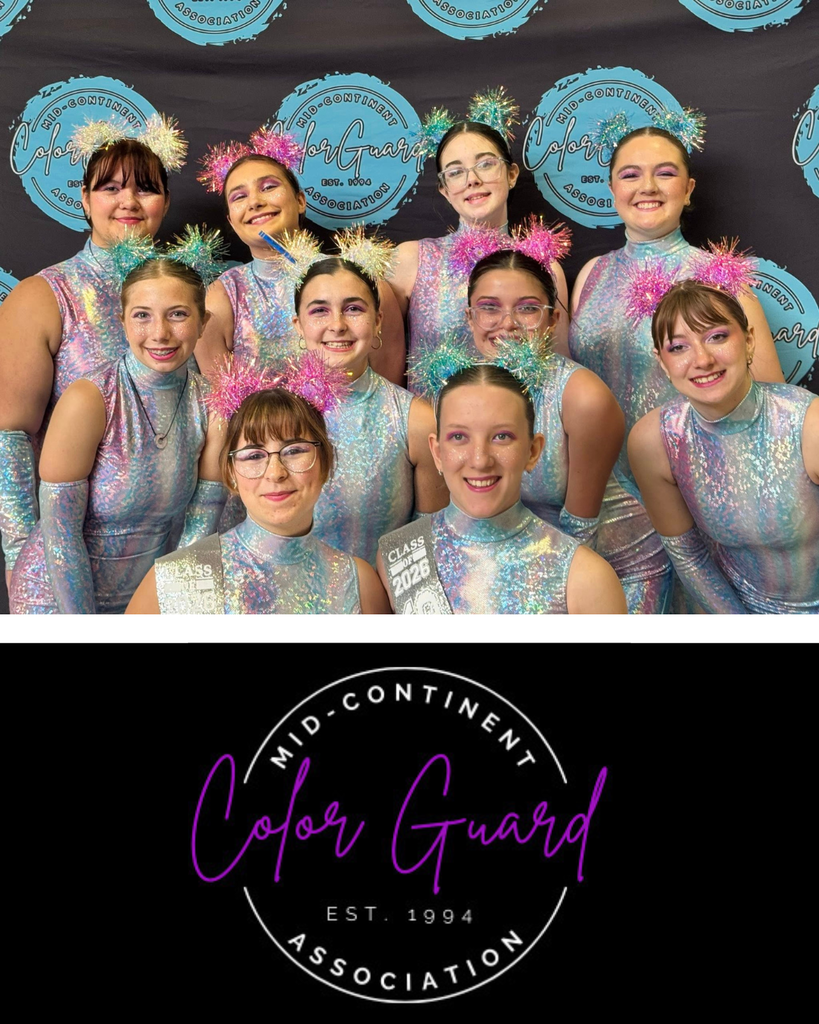 group photo of winter guard members