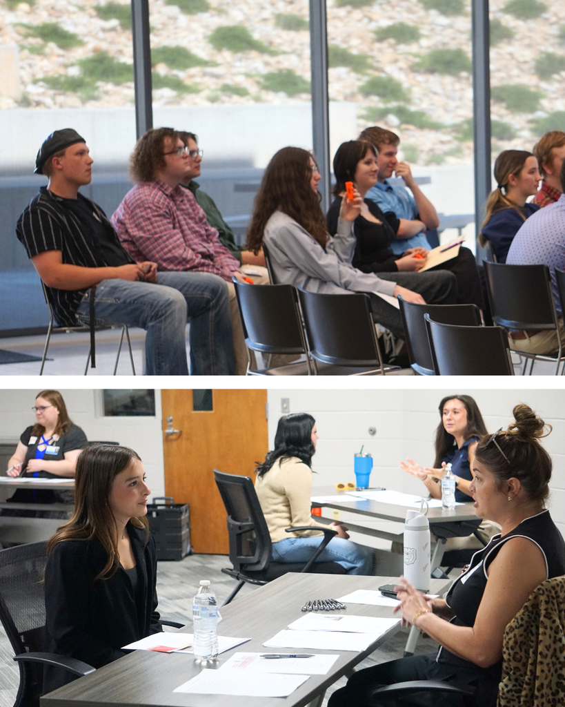 students listen to guest speakers