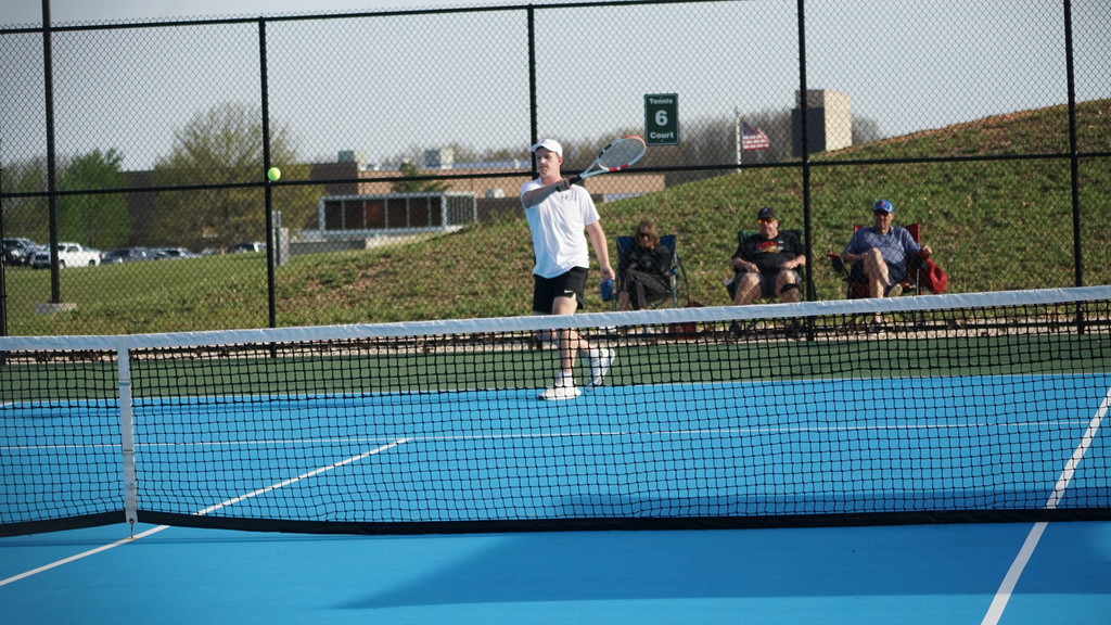 Calvin Waters hits ball