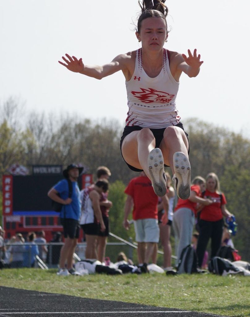 Issie Sooter long jumping