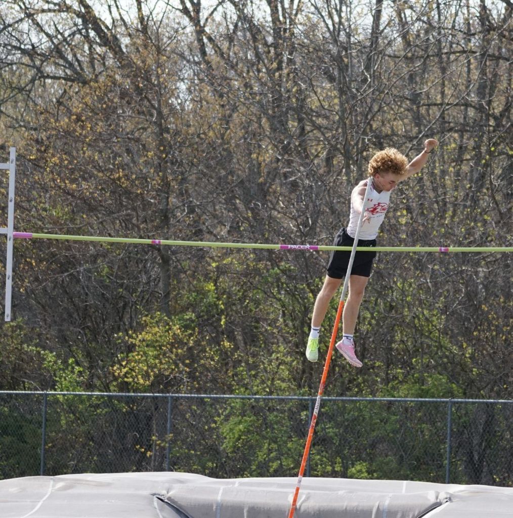 Jack Boring pole vaulting