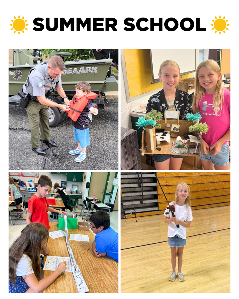 collage of students involved in various summer school activities
