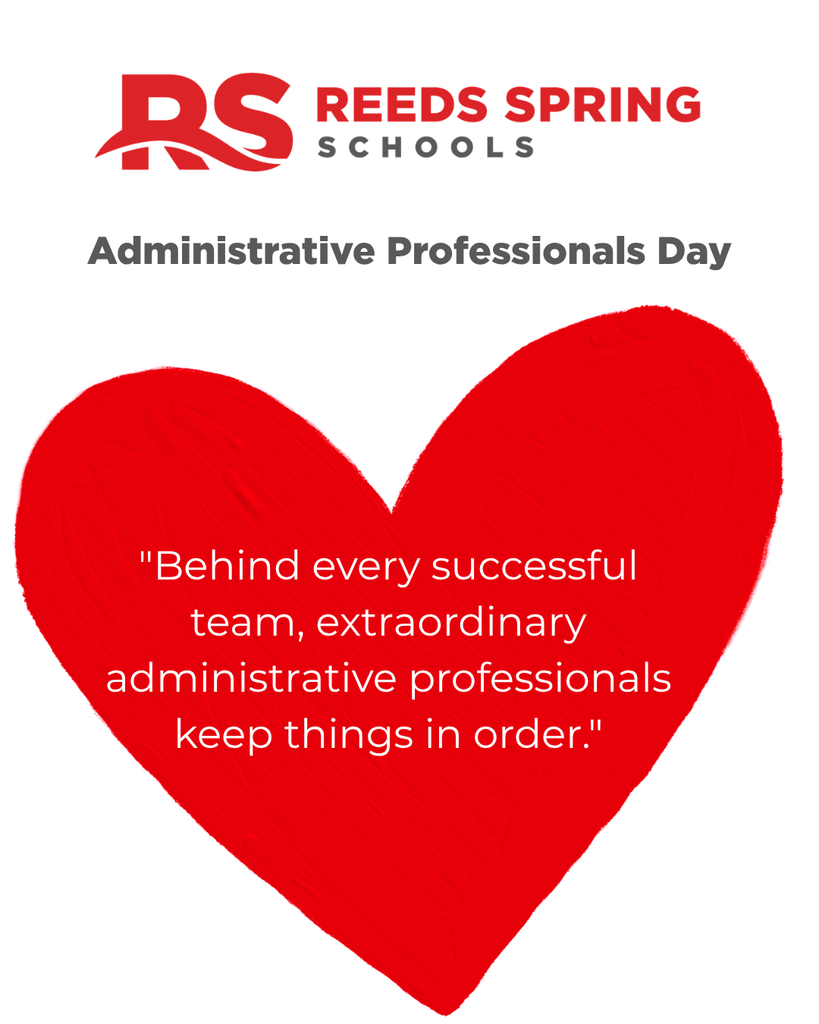 Heart with the words Administrative Professionals Day