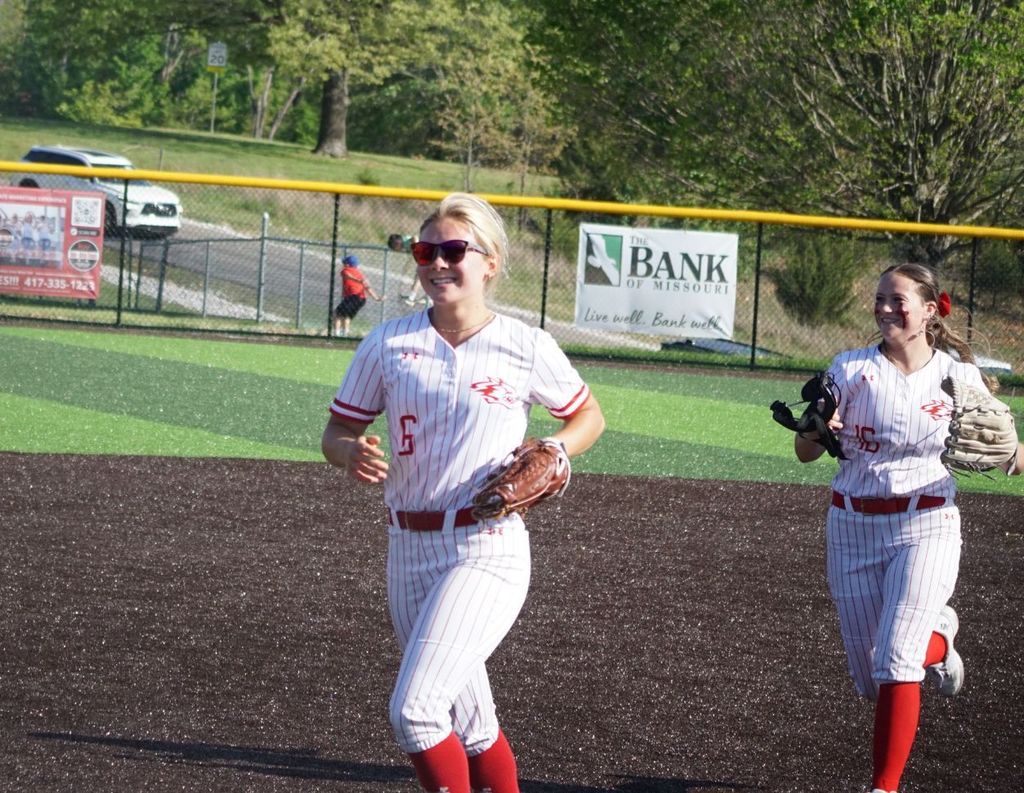 Grace Chastain running off the field