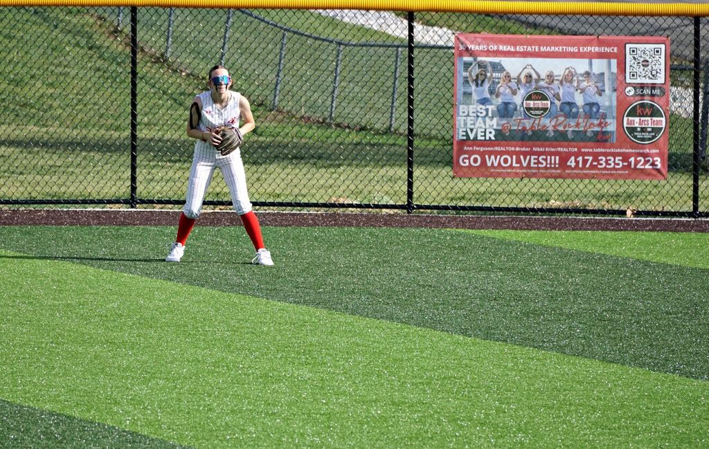 Chloe Rader in center field