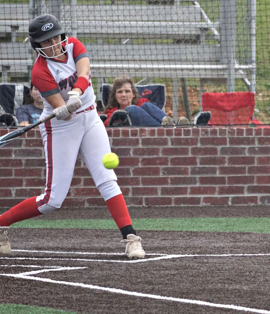 Avery Johnson swinging her bat