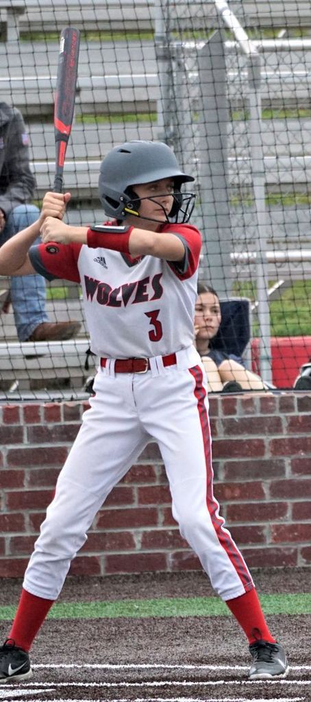 Wolves player up to bat