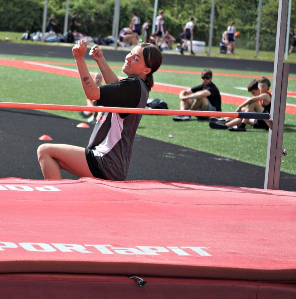 girl high jumping