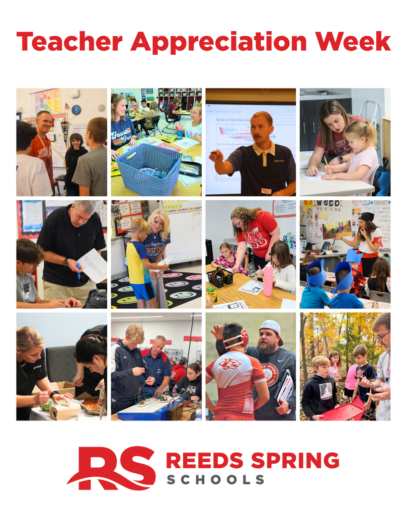 collage of 12 teachers working with students