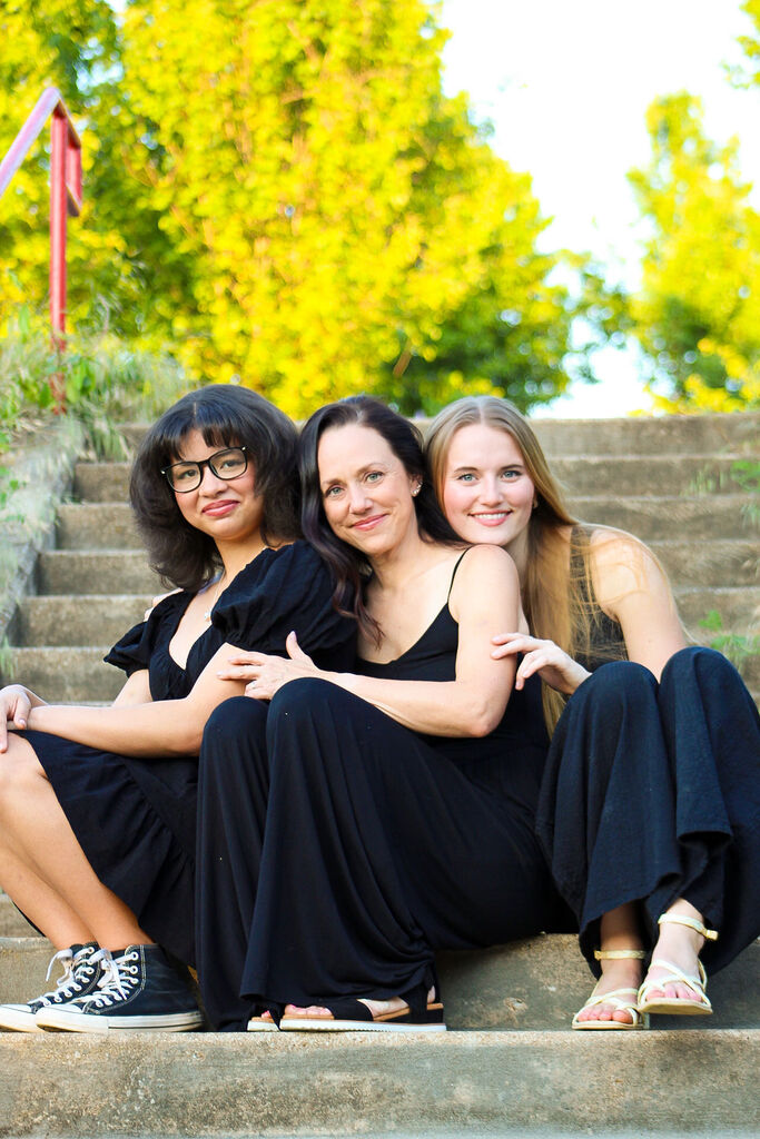 Amber Beranek with two daughters