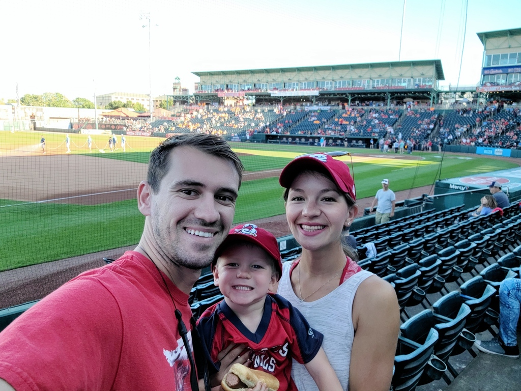 Santana McDannold with husband and son