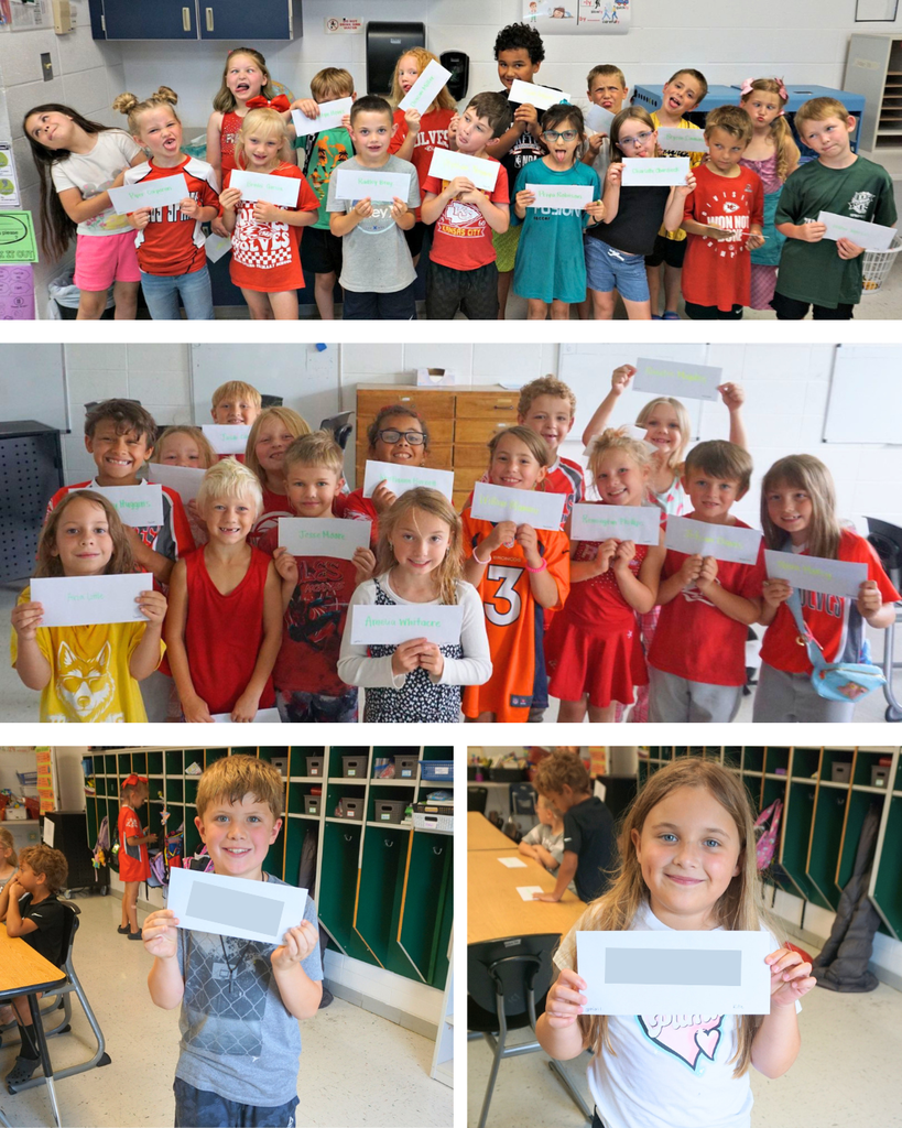 collage of students with gift cards