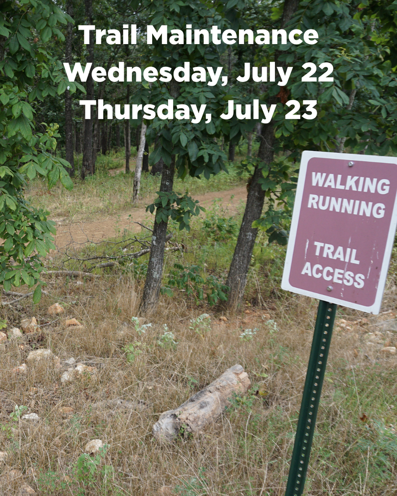Image of Wolf Pack Park with the words Trail Maintenance