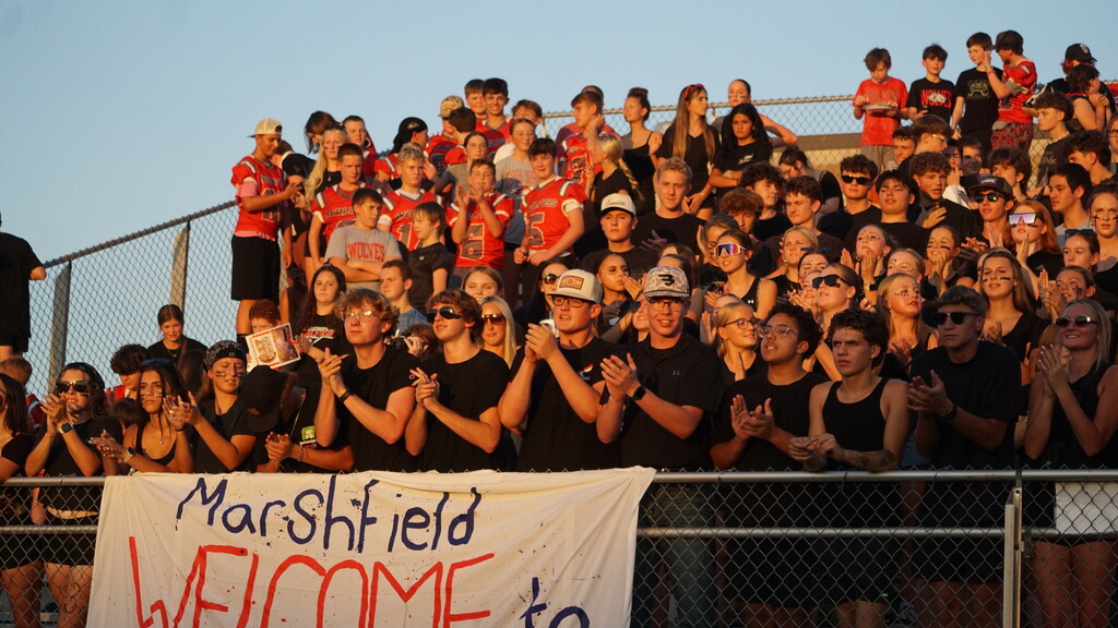 Student section cheering