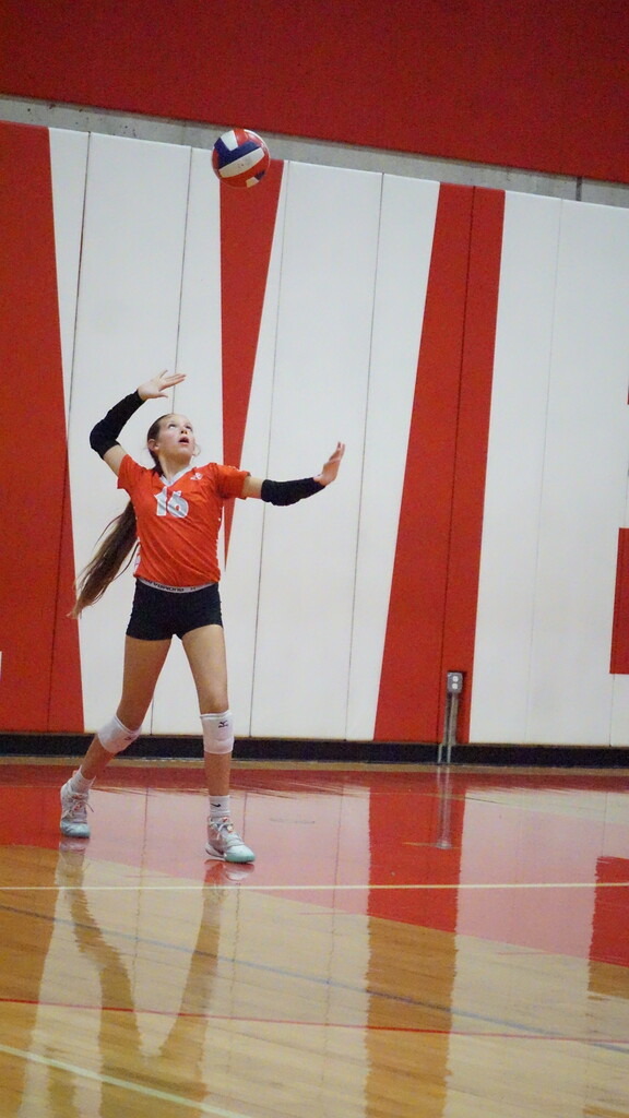 #16 prepares to serve