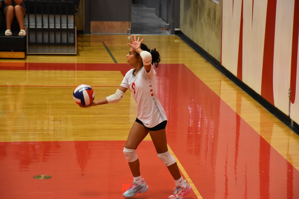 Zailee prepares to serve