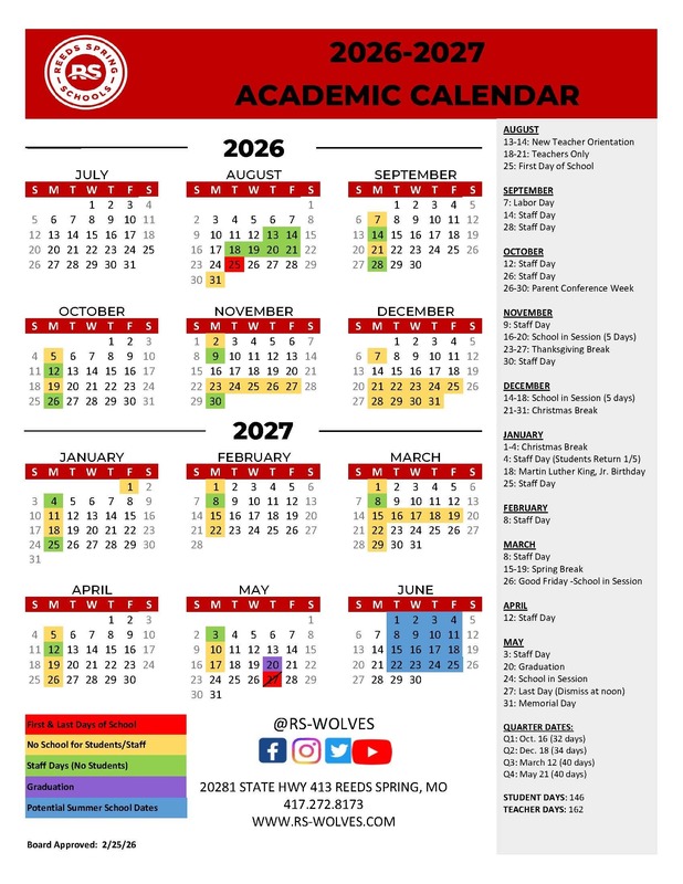 2026-2027 school year calendar