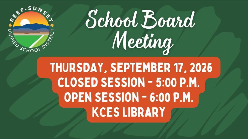 RSUSD School Board meeting banner