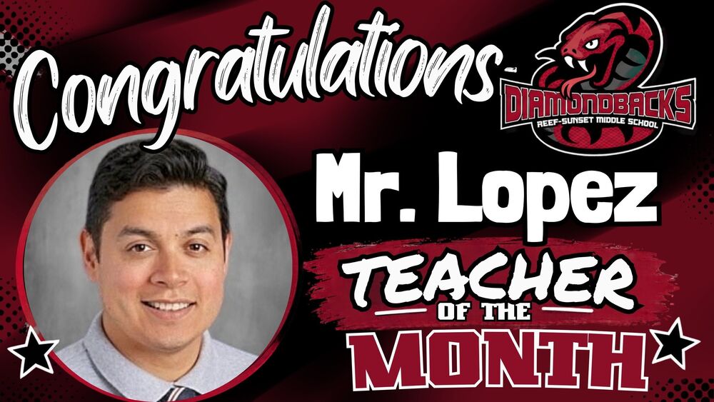 RSMS Teacher of the month reco banner with teacher picture