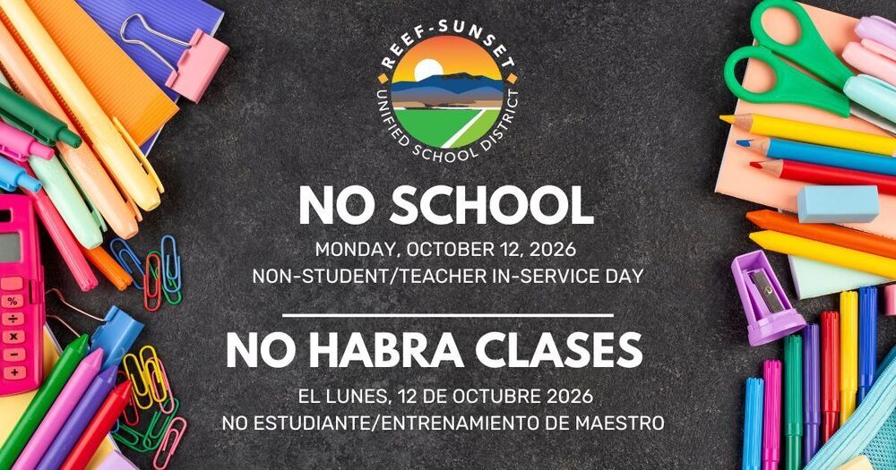 RSUSD No School banner