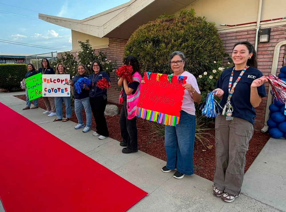 KCES Staff welcoming students