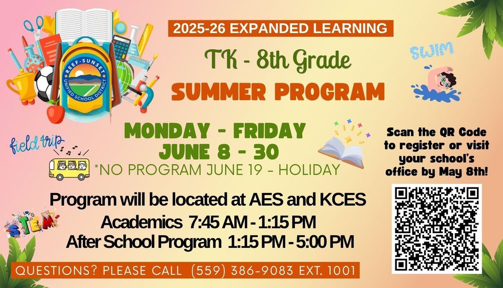 Extended Learning Summer Program Flyer