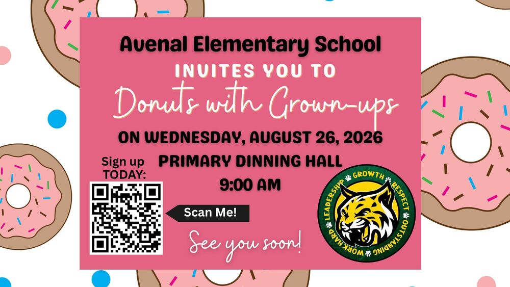 AES Donuts with Grown Ups flyer
