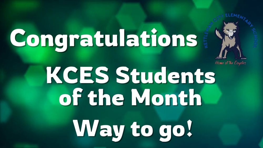 KCES Student of the Month Banner