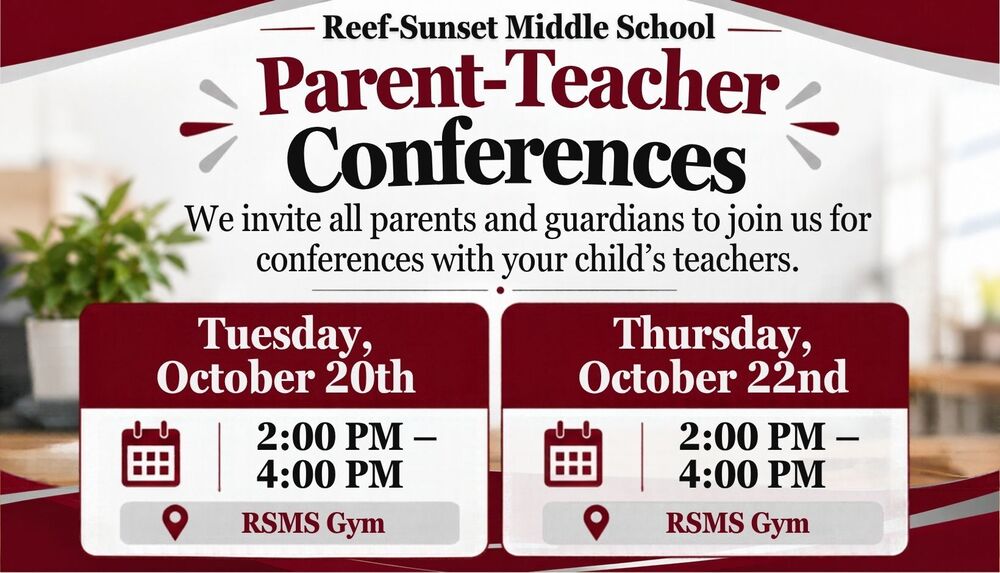 RSMS Parent Teacher Conferences banner