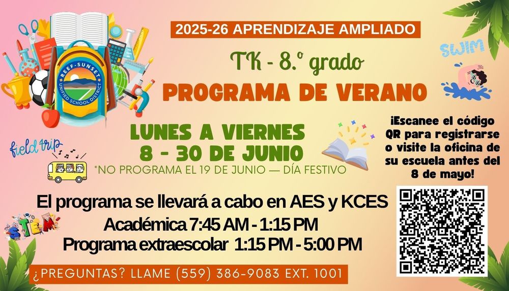 Learning Services Summer Program Flyer