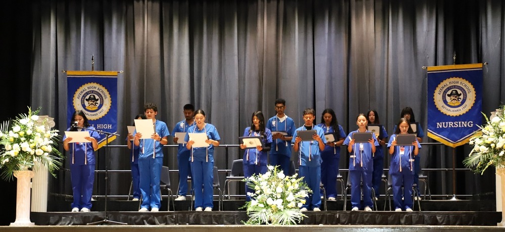 AHS CNA students on stage